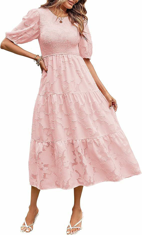 Élégance Florale Robe d'Été en Dentelle
